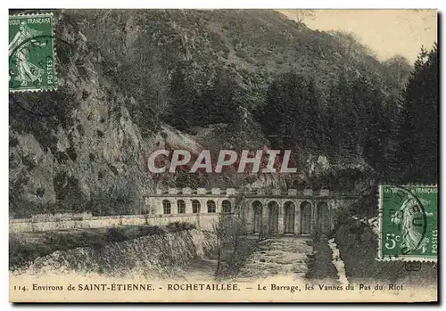 Ansichtskarte AK Electricite Environs de Saint Etienne Rochetaillee le barrage les vannes du Pas de Riot
