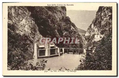 Cartes postales Electricite Le Val de Fier le barrage