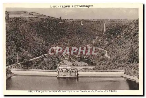 Ansichtskarte AK Electricite Vue panoramique du barrage de la Sioule et du viaduc des Fades