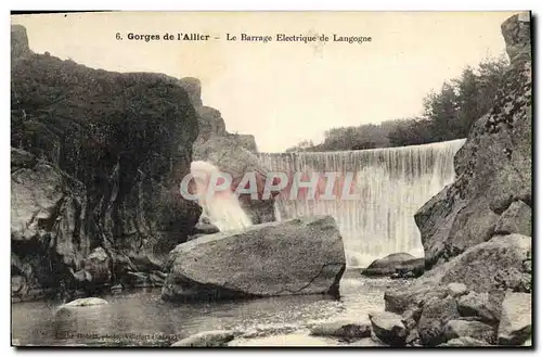 Ansichtskarte AK Electricite Gorges de l&#39Allier le barrage electrique de Langogne