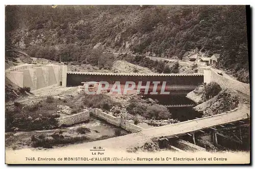 Ansichtskarte AK Electricite Environs de Monistrol d&#39Allier Barrage de la Cie Electrique Loire et Centre