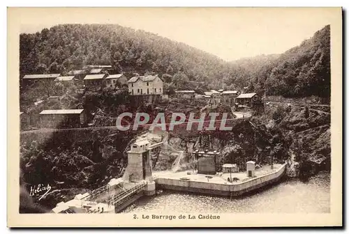 Cartes postales Electricite Le barrage de la Cadene