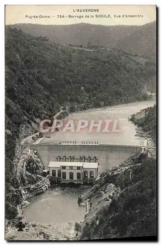 Ansichtskarte AK Electricite Barrage de la Sioule Vue d&#39ensemble