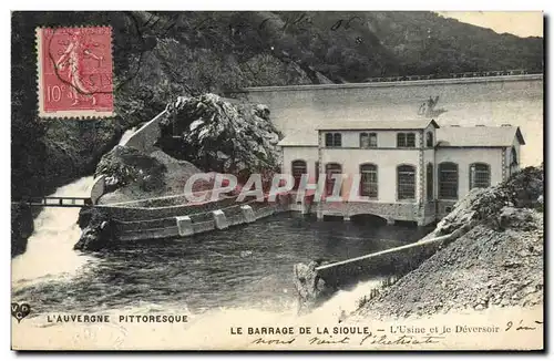 Cartes postales Electricite Barrage de la Sioule l&#39usine et le deversoir