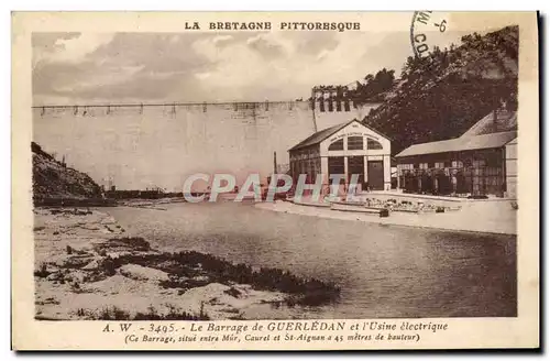 Ansichtskarte AK Electricite Le barrage de Guerledan et l&#39usine electrique