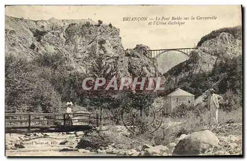 Cartes postales Electricite Briancon Le pont Baldy sur la Cerveyrette et l&#39usine electrique