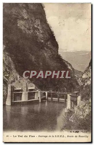 Ansichtskarte AK Electricite Le Val du Fier Barrage de la SHEL Route de Rumilly