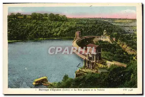 Cartes postales Electricite Barrage d&#39Eguzon La rive gauche et la Vedette