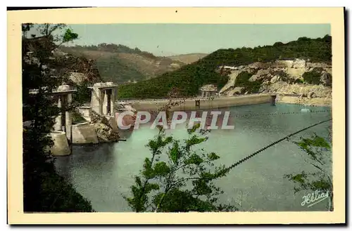 Cartes postales Electricite Le lac de Sarrans La digue