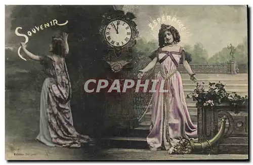 Cartes postales Fantaisie Femme Souvenir Esperance