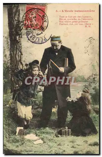 Cartes postales Fantaisie Enfants L&#39ecole buissonniere
