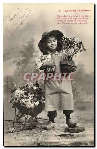 Ansichtskarte AK Fantaisie Enfant Le petit jardinier