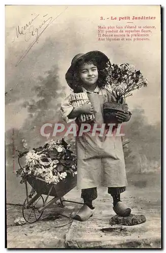 Cartes postales Fantaisie Enfant Le petit jardinier
