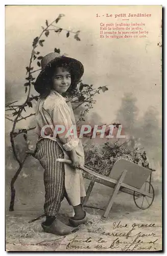 Ansichtskarte AK Fantaisie Enfant Le petit jardinier