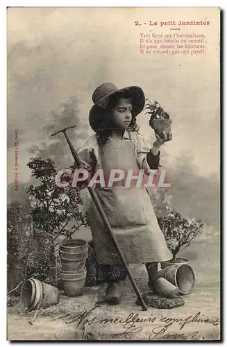 Ansichtskarte AK Fantaisie Enfant Le petit jardinier