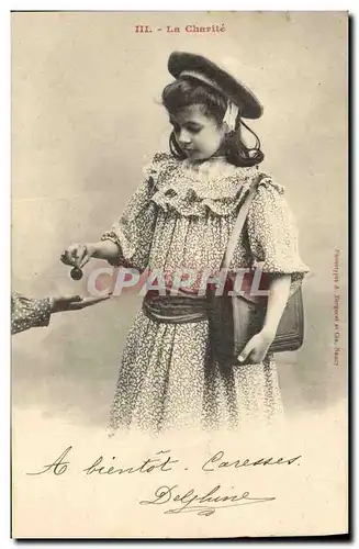 Cartes postales Fantaisie Enfant La charite