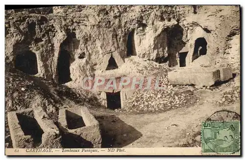 Cartes postales Carthage Tombeaux puniques Tunisie