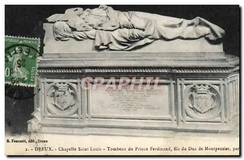 Ansichtskarte AK Dreux Chapelle Saint Louis Tombeau du Prince Ferdinand fils du duc de Montpensier