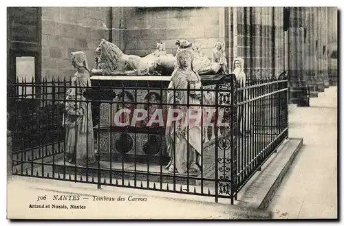 Cartes postales Nantes Tombeau des Carmes