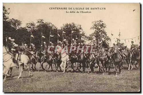 Cartes postales Ecole Centenaire de l&#39Ecole de Saint Cyr le defile de l&#39escadron Militaria