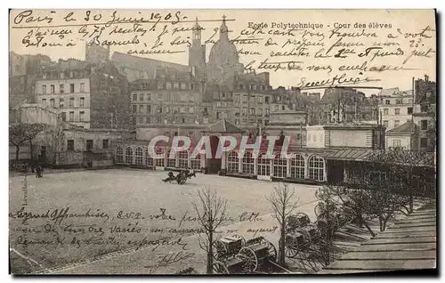 Cartes postales Ecole Polytechnique Cour des eleves Militaria