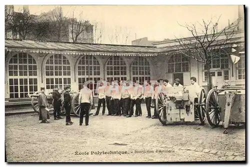 Cartes postales Ecole Polytechnique Instruction d&#39artillerie Militaria