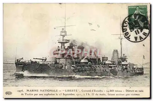 Cartes postales Bateau Liberte Cuirasse d&#39escadre