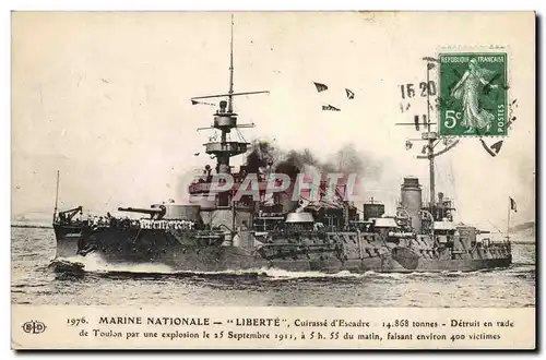 Cartes postales Bateau Liberte Cuirasse d&#39escadre