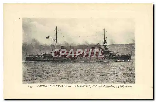 Cartes postales Bateau Liberte Cuirasse d&#39escadre