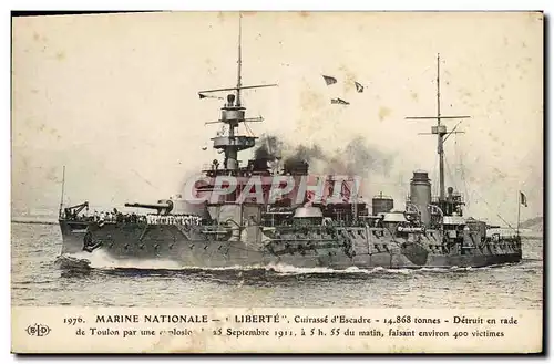 Cartes postales Bateau Liberte Cuirasse d&#39escadre