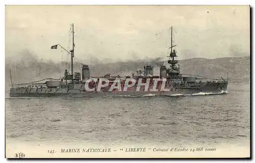 Cartes postales Bateau Liberte Cuirasse d'escadre