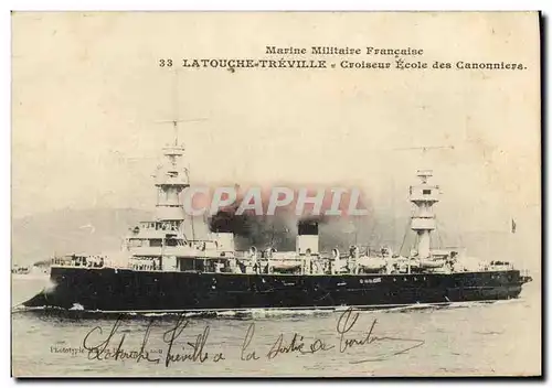 Ansichtskarte AK Bateau Latouche Treville Croiseur Ecole des Canonniers