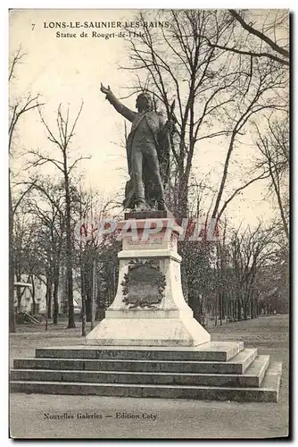 Ansichtskarte AK Lons le Saulnier les Bains Statue de Rouget de l&#39Isle