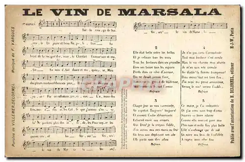 Cartes postales Le vin de Marsala Villemer Delormel Vargues