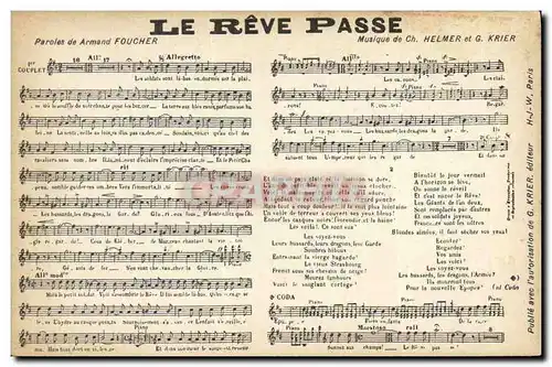 Cartes postales Le reve Passe Armand Foucher Helmer Krier