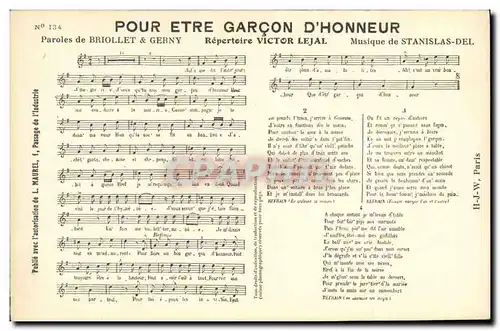 Cartes postales Pour etre garcon d&#39honneur Briollet Gerny Victor Lejal Stanislas Del