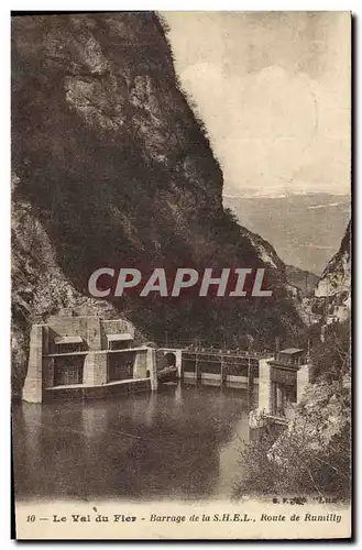 Cartes postales Electricite La val du Fier Barrage de la SHEL Route de Rumilly