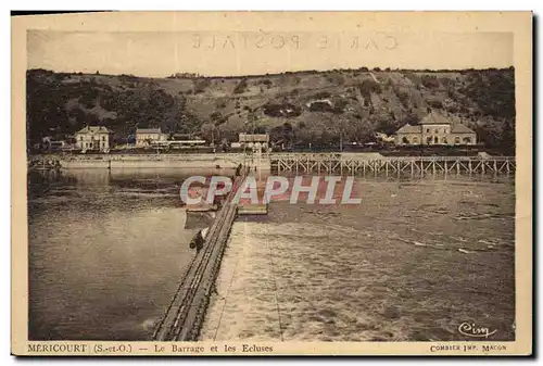 Cartes postales Electricite Mericourt Le barrage et les ecluses