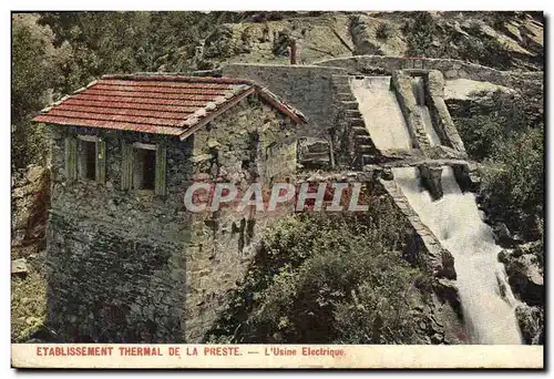 Cartes postales Electricite Etablissement thermal de la Preste L&#39usine electrique