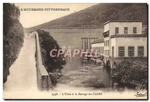 Cartes postales Electricite L&#39usine et le barrage de Fades