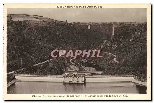 Ansichtskarte AK Electricite Vue panoramique du barrage de la Sioule et du viaduc des Fades