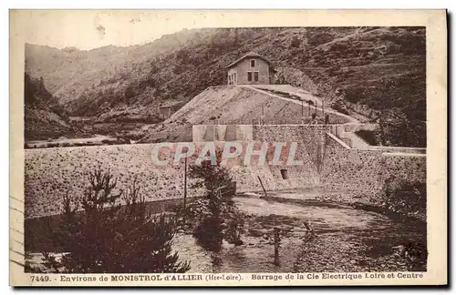 Ansichtskarte AK Electricite Environs de Monistrol d&#39Allier Barrage de la Cie Electrique Loire et Centre