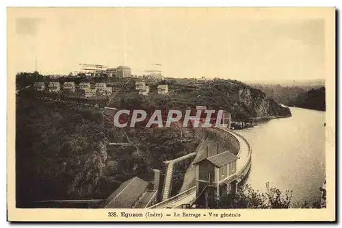 Cartes postales Electricite Eguzon Le barrage Vue generale