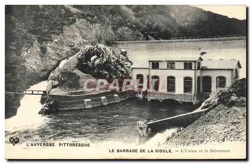 Ansichtskarte AK Electricite Le barrage de la Sioule L&#39usine et le deversoir