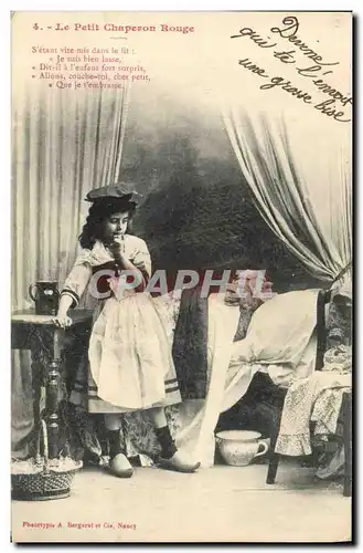 Cartes postales Fantaisie Enfant Le Petit chaperon Rouge Loup