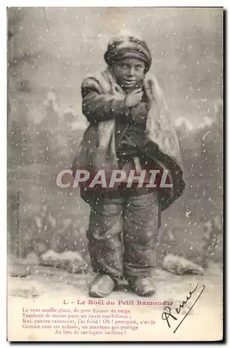 Cartes postales Fantaisie Enfant Le Noel du Petit Ramoneur