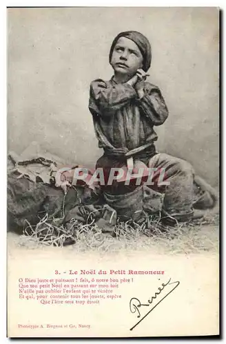Ansichtskarte AK Fantaisie Enfant Le Noel du Petit Ramoneur