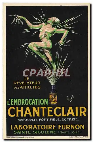 Cartes postales Fantaisie Illustrateur Mich L'embrocation Chanteclair Laboratoire Furnon Sainte Sigolene Haut