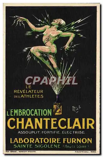 Cartes postales Fantaisie Illustrateur Mich L'embrocation Chanteclair Laboratoire Furnon Sainte Sigolene Haut