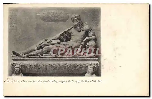 Cartes postales Cathedrale du Mans Tombeau de Guillaume du Bellay Seigneur du Langey